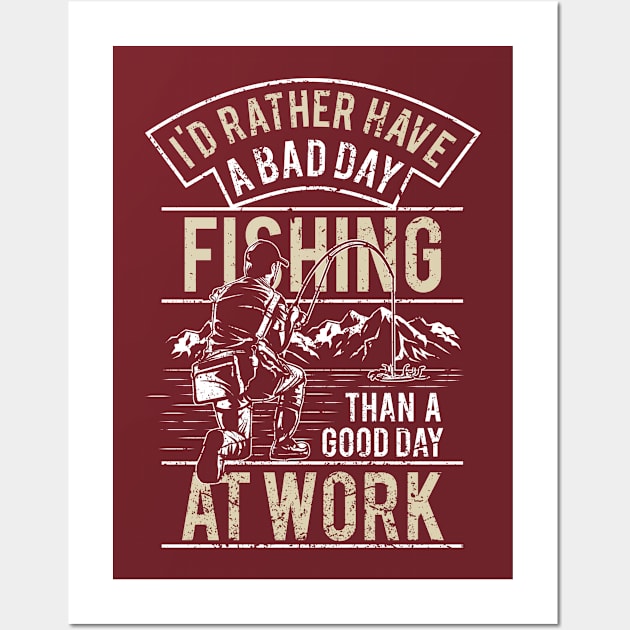 Id rather be fishing Wall Art by Carlosj1313